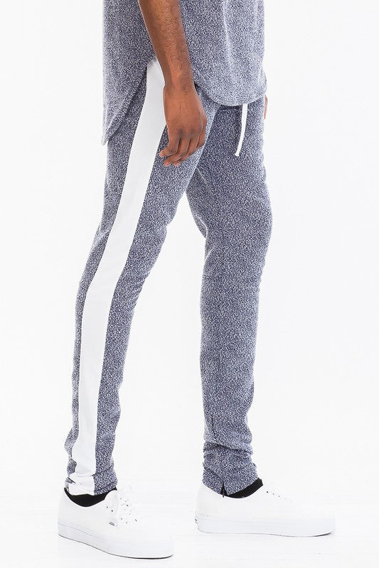 Men's Static Print Fabric Track Pants - Tigbul's Variety Fashion Shop