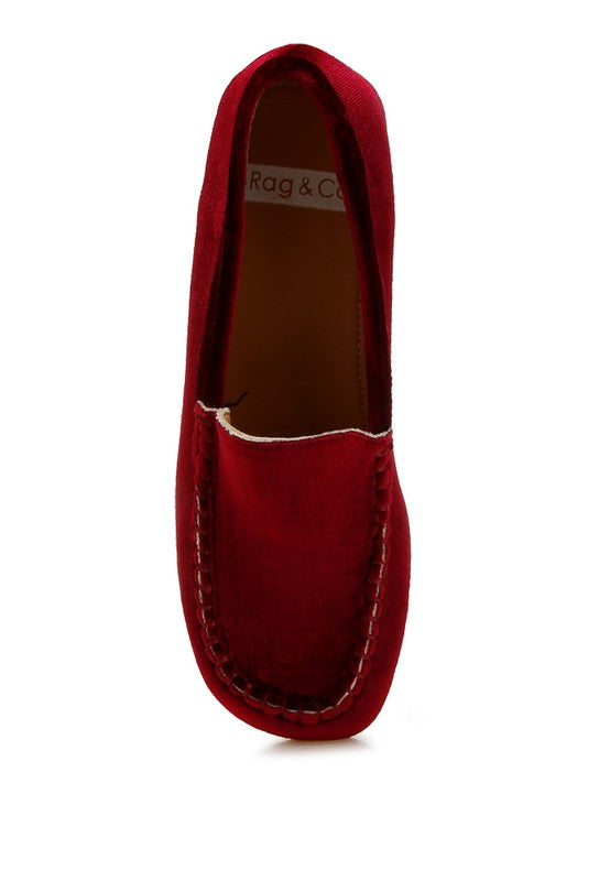 Robua Velvet Flat Loafers - Tigbul's Variety Fashion Shop