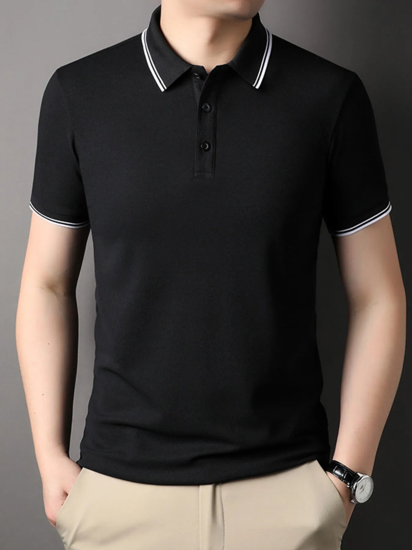 Men's Plus Size Button Detail Short Sleeve Polo - Tigbul's Variety Fashion Shop