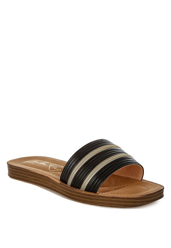 Zosaya Faux Zipper Detail Slip Ons - Tigbul's Variety Fashion Shop