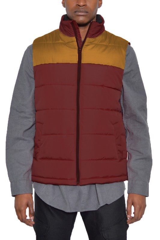 PADDED WINTER TWO TONE VEST - Tigbul's Variety Fashion Shop