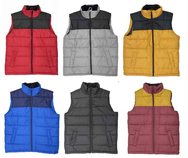 PADDED WINTER TWO TONE VEST - Tigbul's Variety Fashion Shop