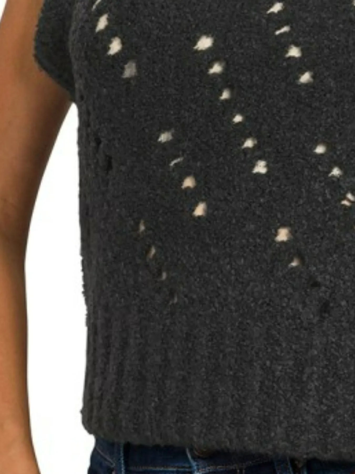 Zenana Openwork Textured Wool Sweater Vest - Tigbul's Variety Fashion Shop
