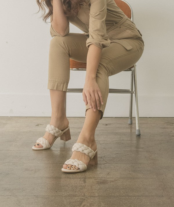 OASIS SOCIETY Regine - Casual Braided Heel - Tigbul's Variety Fashion Shop