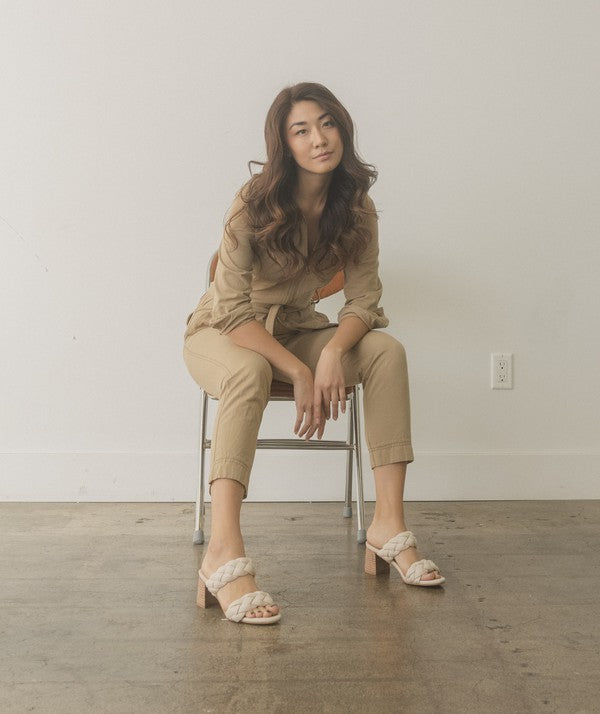OASIS SOCIETY Regine - Casual Braided Heel - Tigbul's Variety Fashion Shop