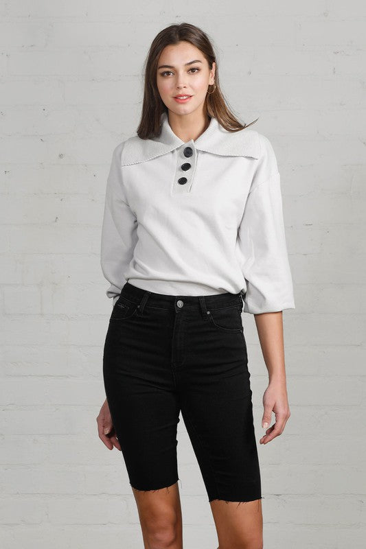 High Rise Denim Bike Shorts - Tigbul's Variety Fashion Shop