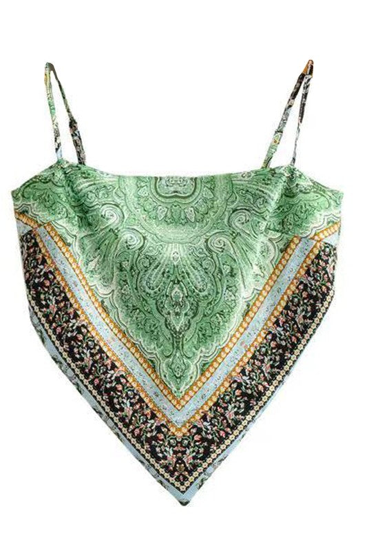 Cropped scarf tank top - Tigbul's Variety Fashion Shop