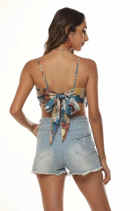 Cropped scarf tank top - Tigbul's Variety Fashion Shop