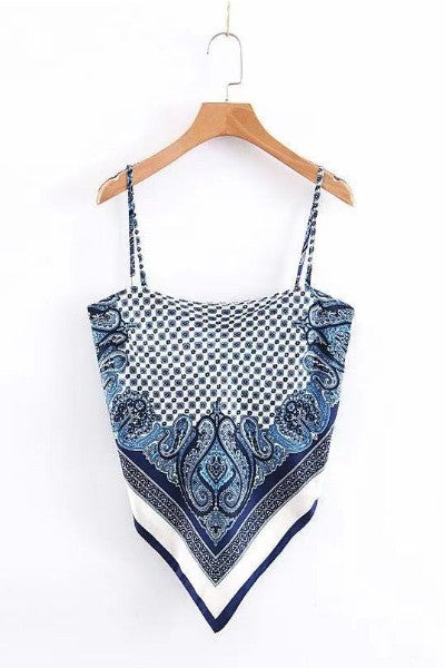 Cropped scarf tank top - Tigbul's Variety Fashion Shop