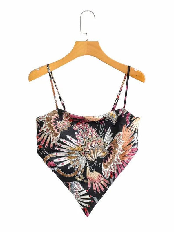 Cropped scarf tank top - Tigbul's Variety Fashion Shop