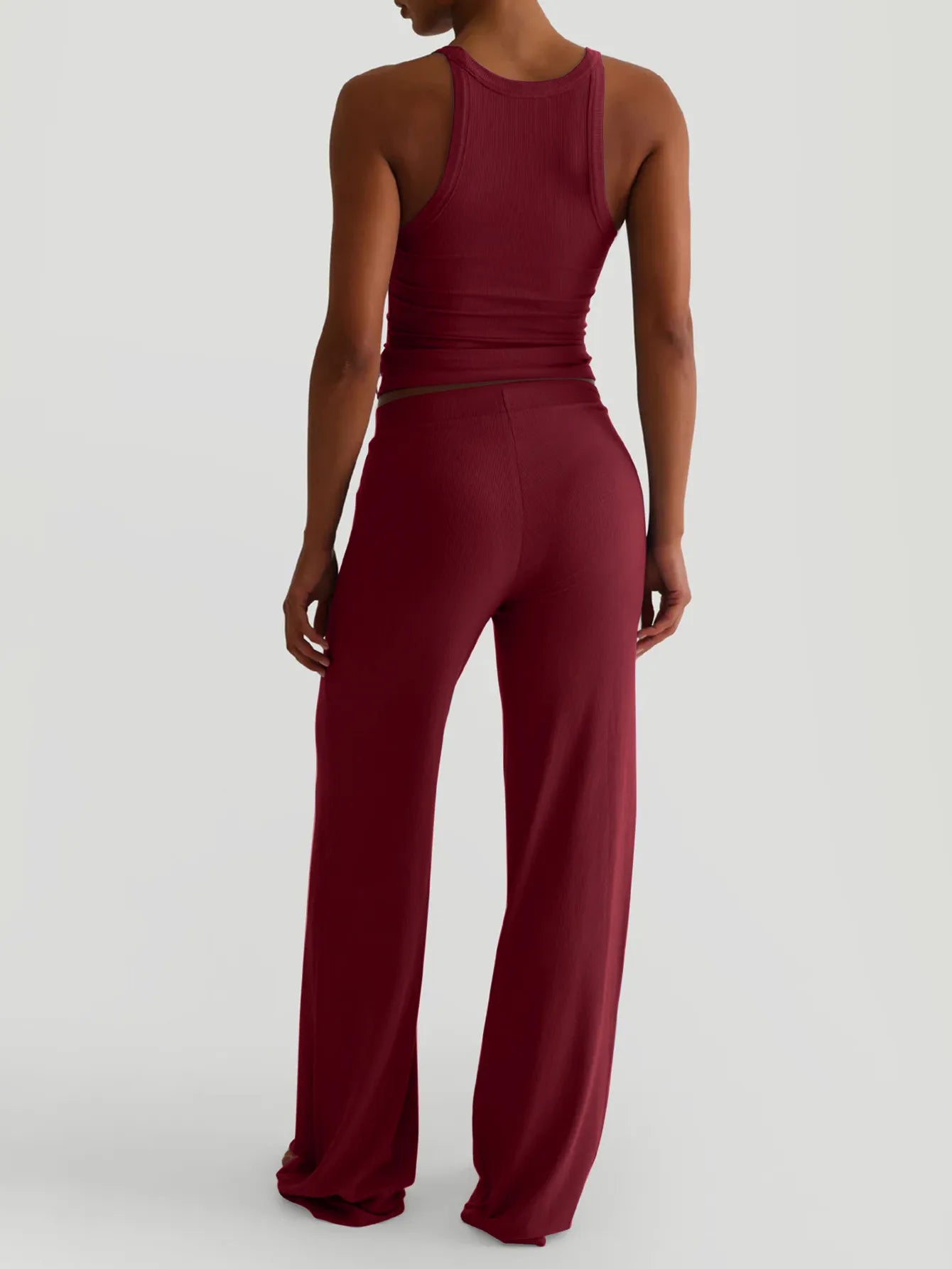 Scoop Neck Tank and Pants Set - Tigbul's Variety Fashion Shop
