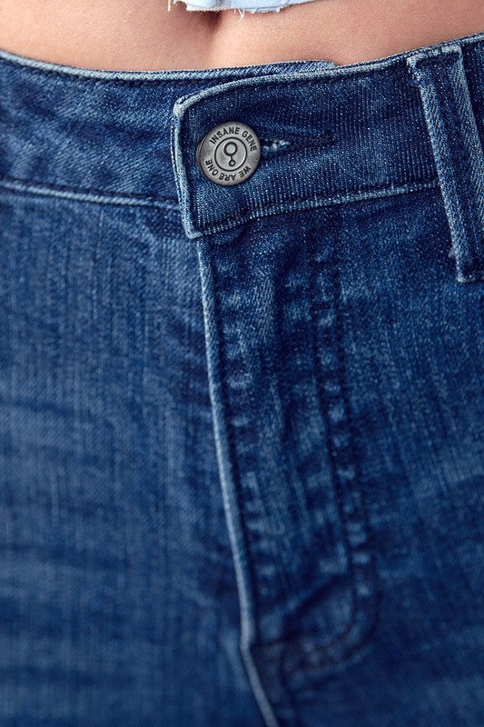 Frayed Hem Flare Jeans - Tigbul's Variety Fashion Shop