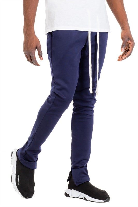 SOLID COLOR PLAIN BASIC TRACK PANTS - Tigbul's Variety Fashion Shop