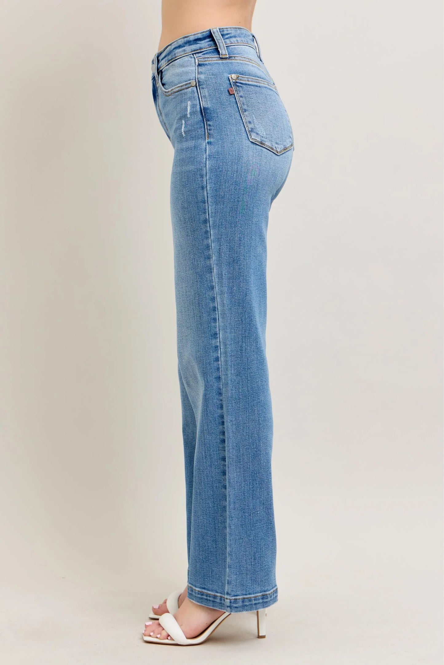 Judy Blue Full Size High Waist Straight Jeans Plus Size - Tigbul's Variety Fashion Shop
