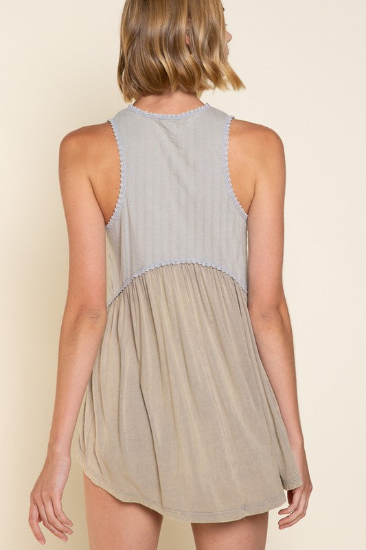 Simple But Unique Babydoll Knit Tank Top - Tigbul's Variety Fashion Shop