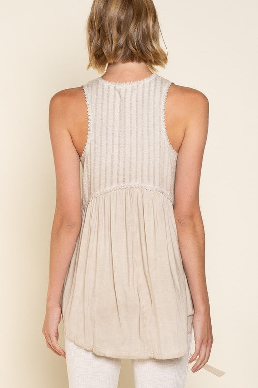 Simple But Unique Babydoll Knit Tank Top - Tigbul's Variety Fashion Shop