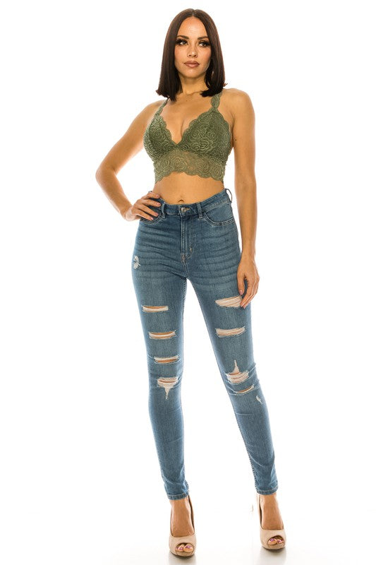 Lace Crop Top - Tigbul's Variety Fashion Shop