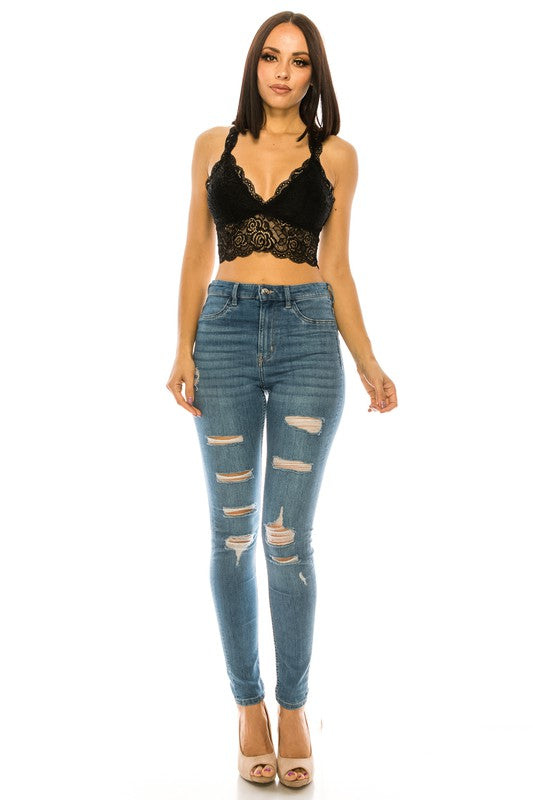 Lace Crop Top - Tigbul's Variety Fashion Shop