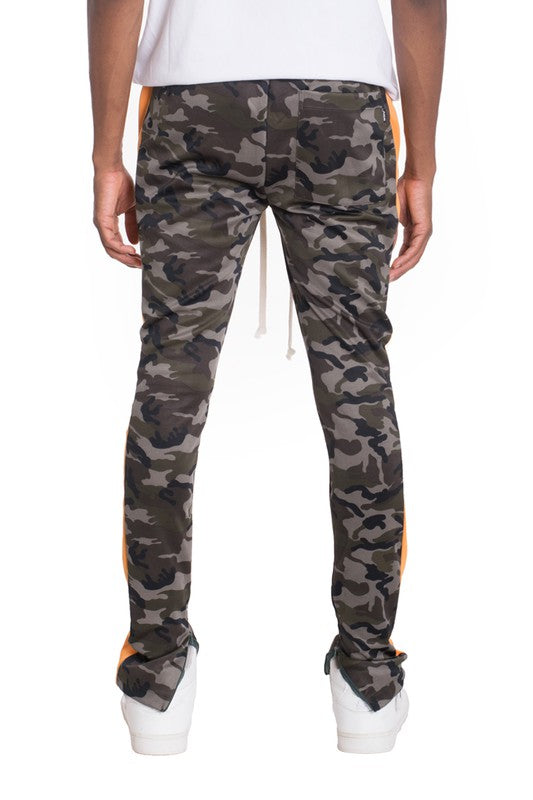 NEUTRAL BLACK CAMO TRACK PANTS - Tigbul's Variety Fashion Shop