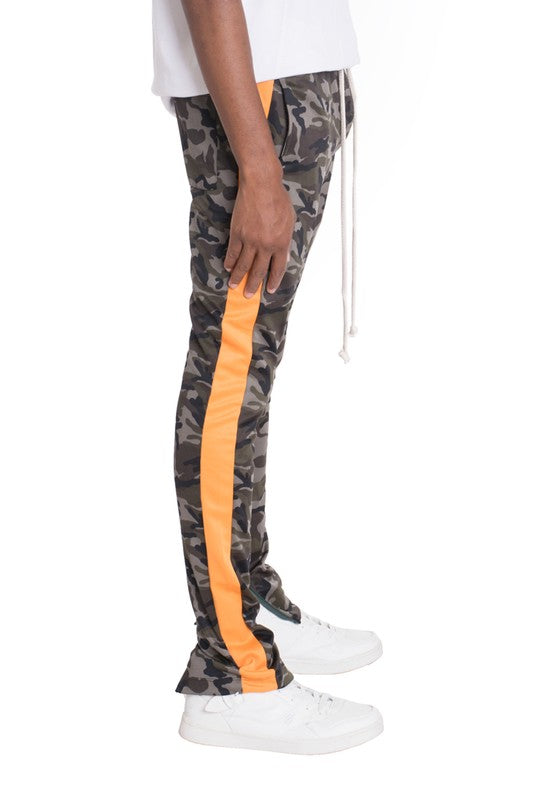 NEUTRAL BLACK CAMO TRACK PANTS - Tigbul's Variety Fashion Shop