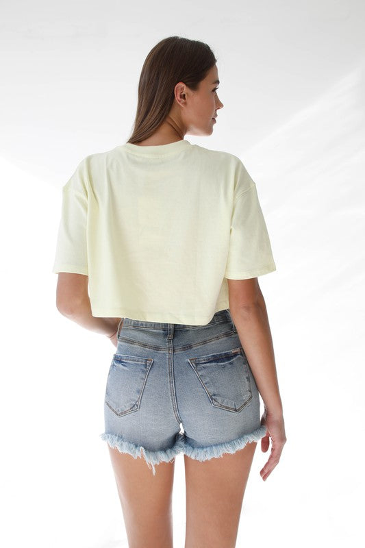 Ribbon Tie Frayed Denim Shorts - Tigbuls Variety Fashion