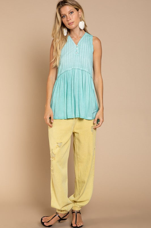 Simple But Unique Babydoll Knit Tank Top - Tigbul's Variety Fashion Shop