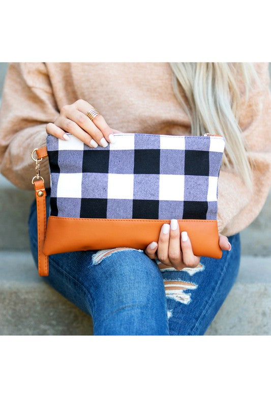 Buffalo Plaid Clutch - Tigbul's Variety Fashion Shop