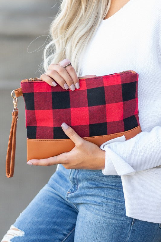 Buffalo Plaid Clutch - Tigbul's Variety Fashion Shop