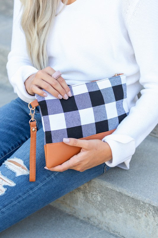 Buffalo Plaid Clutch - Tigbul's Variety Fashion Shop