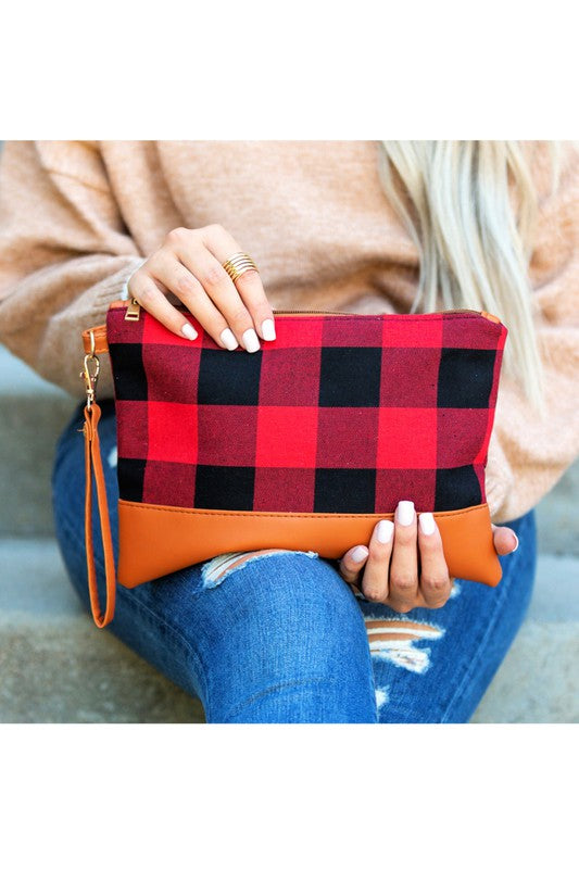 Buffalo Plaid Clutch - Tigbul's Variety Fashion Shop