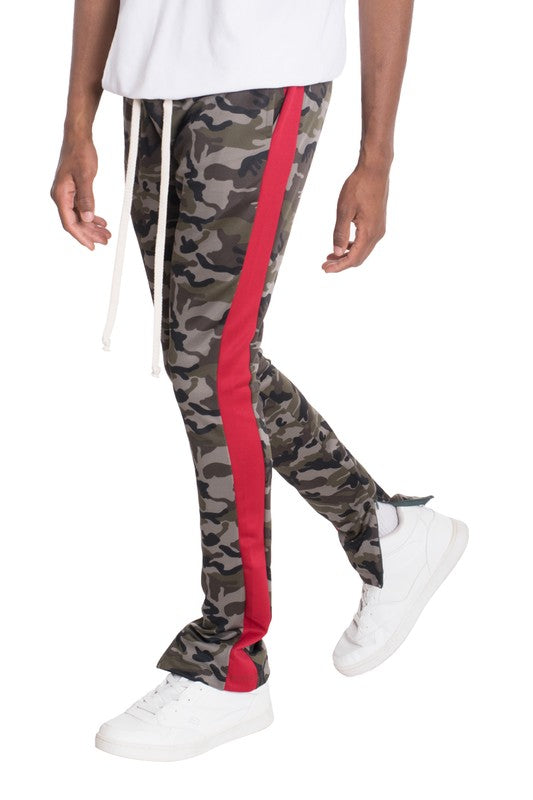 NEUTRAL BLACK CAMO TRACK PANTS - Tigbul's Variety Fashion Shop
