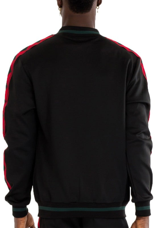DIAMOND TAPE TRACK JACKET - Tigbul's Variety Fashion Shop