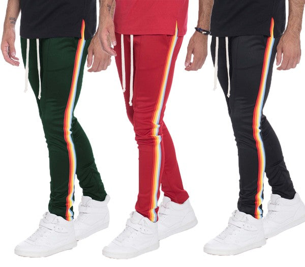 RAINBOW TAPE TRACK PANTS - Tigbul's Variety Fashion Shop
