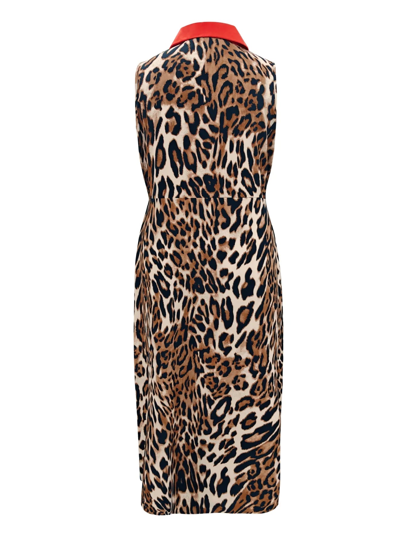 Plus Size Leopard Print Sleeveless Maxi Dress - Tigbul's Variety Fashion Shop
