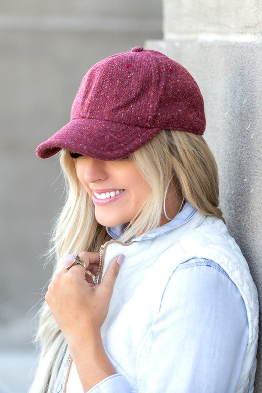 Fall Tweed Ball Cap - Tigbul's Variety Fashion Shop