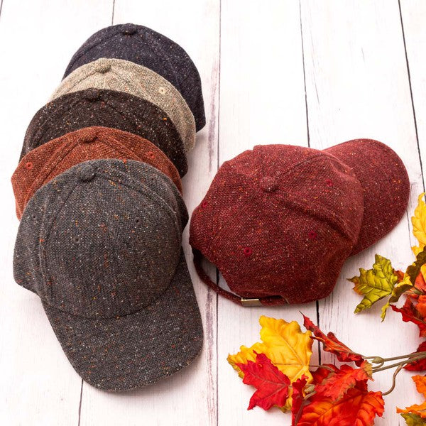 Fall Tweed Ball Cap - Tigbul's Variety Fashion Shop