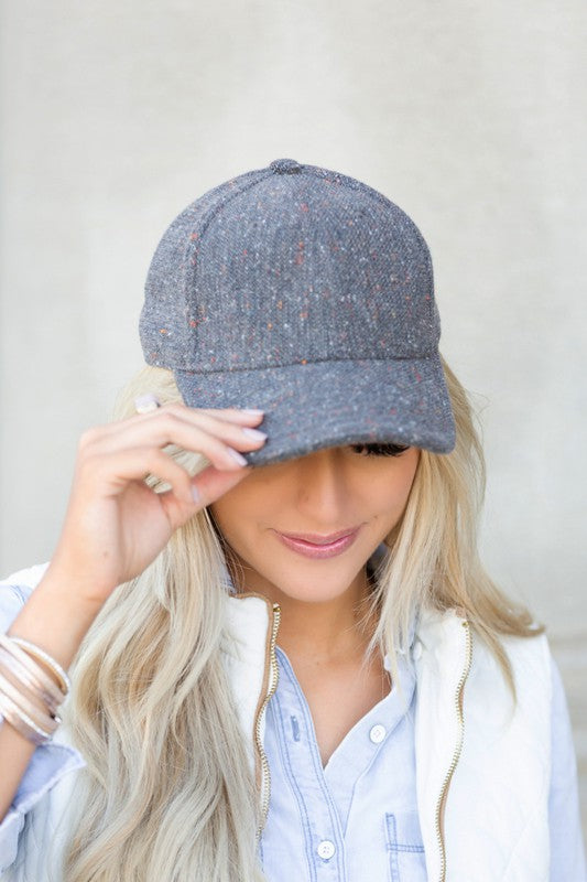 Fall Tweed Ball Cap - Tigbul's Variety Fashion Shop