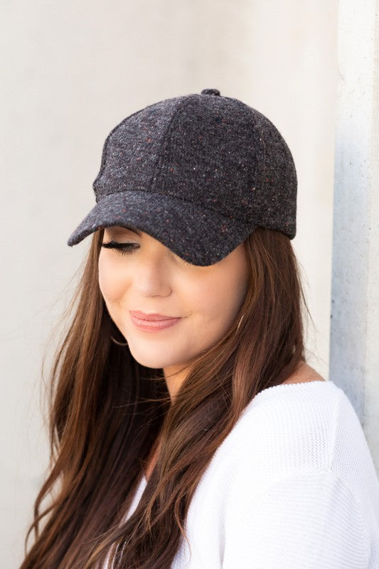 Fall Tweed Ball Cap - Tigbul's Variety Fashion Shop