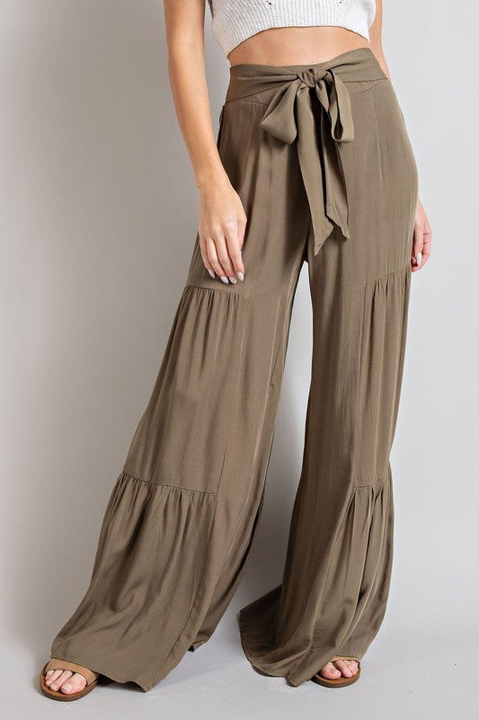 Tiered Wide Legs Pants - Tigbul's Variety Fashion Shop