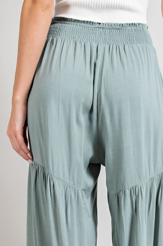 Tiered Wide Legs Pants - Tigbul's Variety Fashion Shop