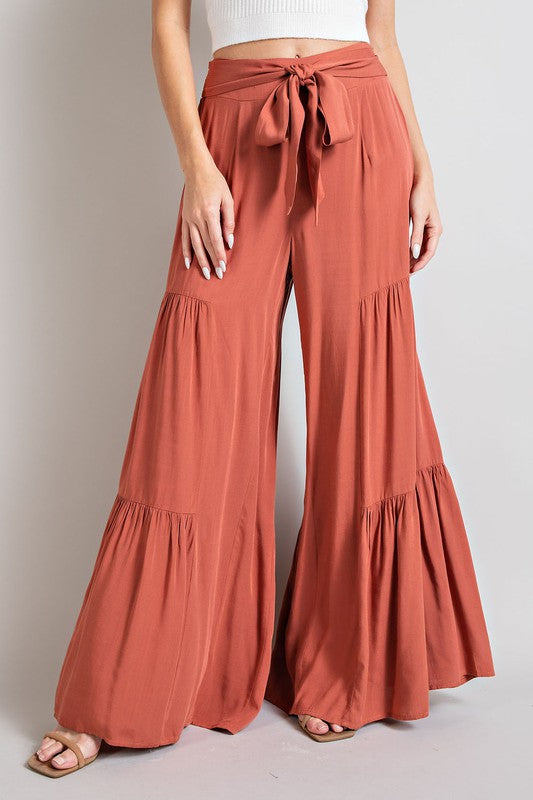 Tiered Wide Legs Pants - Tigbul's Variety Fashion Shop