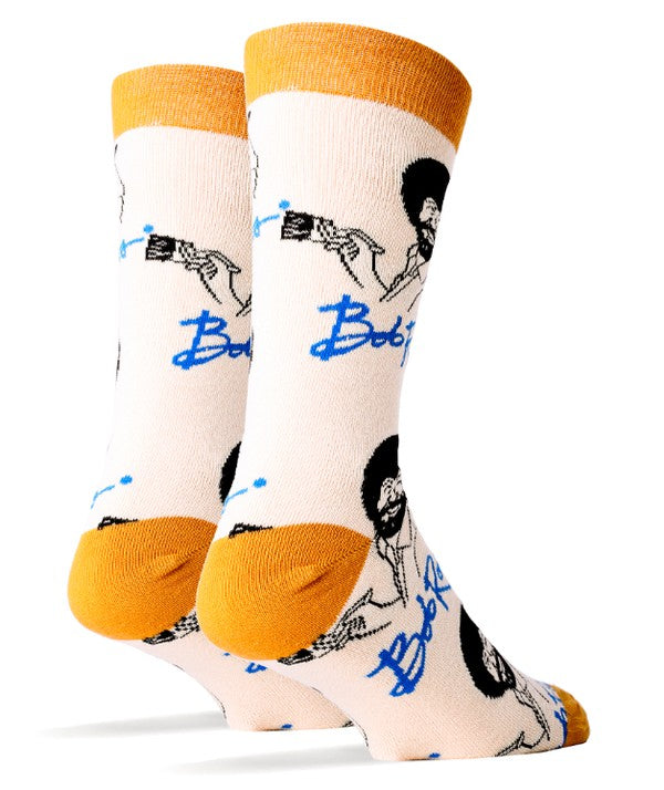 It's Bob Ross - Men's Cotton Crew Funny Socks - Tigbul's Variety Fashion Shop