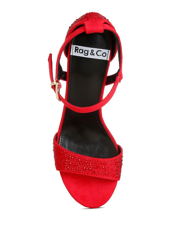 Navoli Rhinestones Embellished Sandals - Tigbul's Variety Fashion Shop