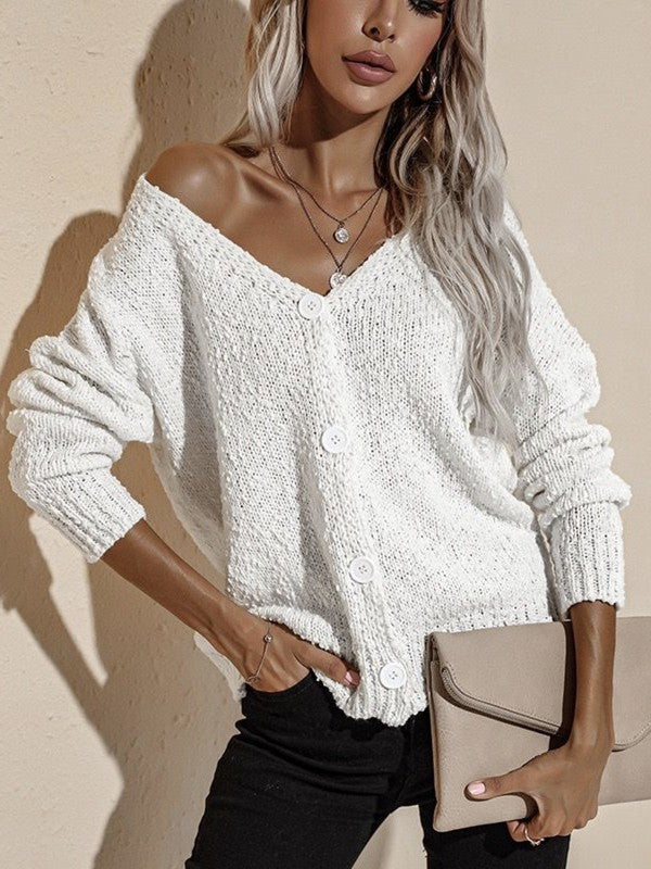 Button front cardigan - Tigbul's Variety Fashion Shop