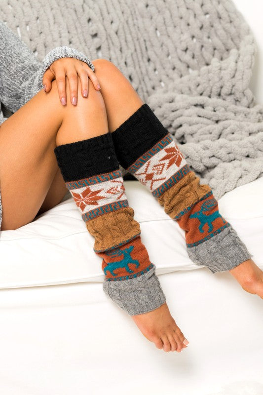 Nordic Snowflake Leg Warmers - Tigbul's Variety Fashion Shop