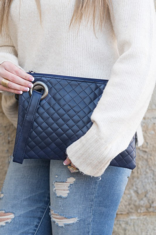 Quilted Wristlet Clutch - Tigbul's Variety Fashion Shop