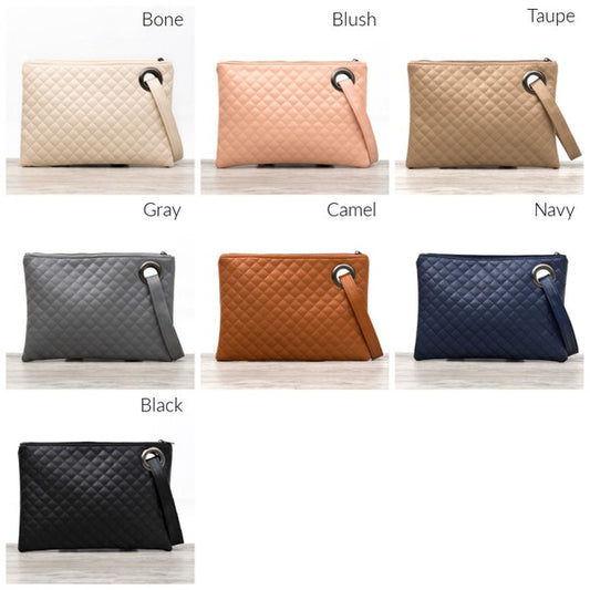 Quilted Wristlet Clutch - Tigbul's Variety Fashion Shop