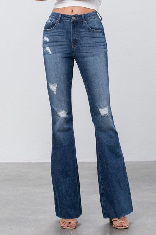 Mid Rise Flare Jeans - Tigbul's Variety Fashion Shop