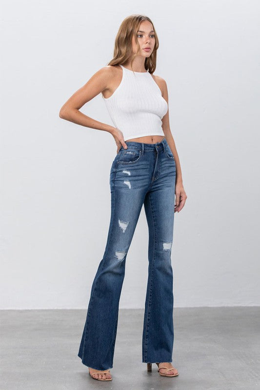 Mid Rise Flare Jeans - Tigbul's Variety Fashion Shop