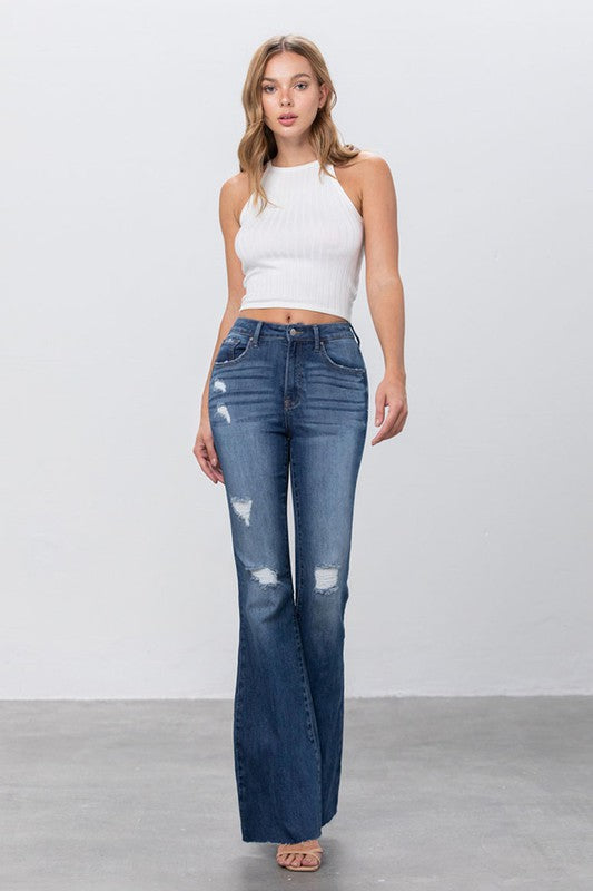Mid Rise Flare Jeans - Tigbul's Variety Fashion Shop